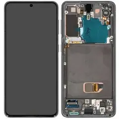 MR3_107117 Дисплей samsung sm-g991 galaxy s21, з сенсором, та рамкою phantom grey сервісний оригінал 