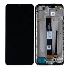 MR3_107375 Дисплей redmi 9a, redmi 9c, redmi 10a (2022), з сенсором, та рамкою midnight black сервісний оригінал 