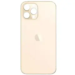 MR3_108200 Задня кришка (скло) iphone 12 pro gold (big hole) 