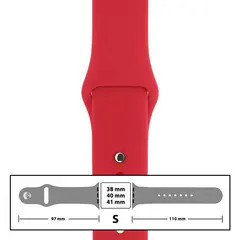MR3_116115 Ремінець силіконовий для apple watch 38, 40, 41mm розмір s (14) red 