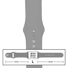 MR3_116118 Ремінець силіконовий для apple watch 38, 40, 41mm розмір l (26) light grey 