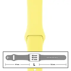 MR3_116122 Ремінець силіконовий для apple watch 38, 40, 41mm розмір l (40) lemonade 