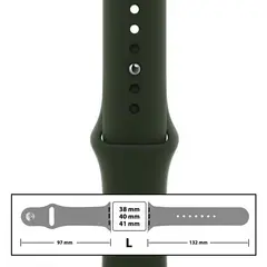 MR3_116126 Ремінець силіконовий для apple watch 38, 40, 41mm розмір l (54) forest green 