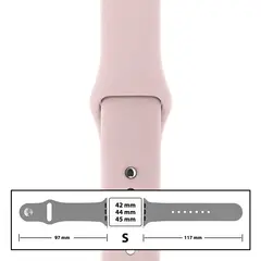 MR3_116131 Ремінець силіконовий для apple watch 42, 44, 45, 49mm розмір s (65) pink sand 