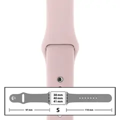 MR3_116133 Ремінець силіконовий для apple watch 38, 40, 41mm розмір s (65) pink sand 