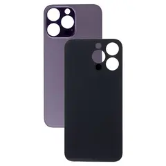 MR3_118189 Задня кришка (скло) iphone 14 pro max deep пурпуровий (big hole) 