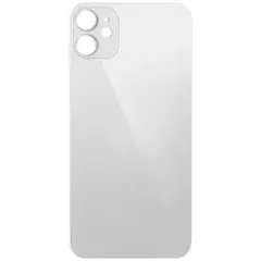 MR3_108185 Задня кришка (скло) для iphone 12 білий (big hole) PRC