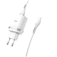 MR3_115580 Мережевий зарядний пристрій hoco c12q smart qc3.0 3a 18w 1usb, кабель micro білий HOCO