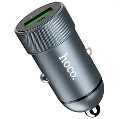 MR3_118332 Автомобільний зарядний пристрій hoco z32 speed up 3a 1usb quick charge 3.0 18w, сірий HOCO