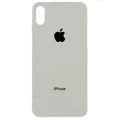 MR3_102136 Задня кришка (скло) iphone x silver (big hole) 