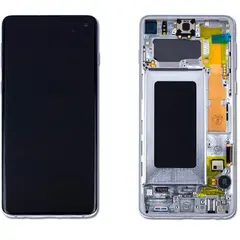 MR3_104254 Дисплей samsung sm-g970f galaxy s10e, з сенсором, та рамкою prism білий сервісний оригінал 