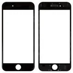 MR3_104995 Скло корпусу для iphone 6 з oca-плівкою та рамкою black оригінал 