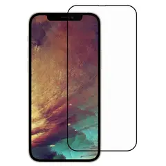 MR3_111799 Скло iphone 13 pro max, iphone 14 plus (0.3mm, 4d arc, чорний) люкс 