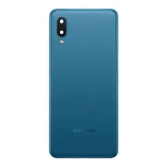 MR3_114375 Задня кришка samsung a022 galaxy a02 (2020) blue (зі склом камери) 