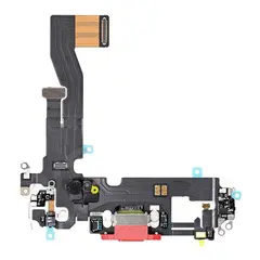 MR3_117595 Шлейф iphone 12, iphone 12 pro з роз'ємом зарядки та мікрофоном red оригінал (prc) 