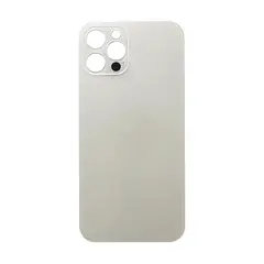 MR3_108192 Задня кришка (скло) iphone 12 pro silver (big hole) 