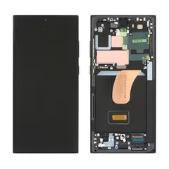 MR3_119500 Дисплей samsung sm-s918 galaxy s23 ultra 5g (2023), з сенсором, та рамкою graphite grey, red сервісний оригінал 