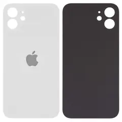 MR3_119996 Задня кришка (скло) iphone 12 білий (big hole), сервісний оригінал 