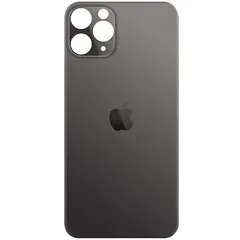 MR3_119999 Задня кришка (скло) iphone 11 pro max space gray (big hole), сервісний оригінал 