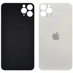 MR3_120029 Задня кришка (скло) iphone 11 pro silver (big hole), сервісний оригінал 