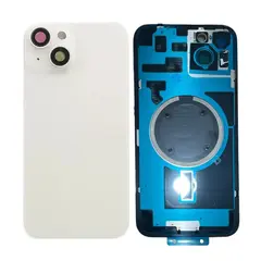 MR3_120382 Задня кришка (скло) iphone 14 plus starlight, сервісний оригінал у зборі на рамці 