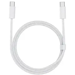 MR3_120806 Кабель pd type-c to type-c apple woven charge cable, 1m білий (foxconn) 