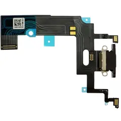 MR3_120839 Шлейф iphone xr з роз'ємом зарядки та мікрофоном black, знятий оригінал 