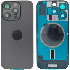 MR3_123479 Задня кришка (скло) iphone 16 pro max black titanium, сервісний оригінал у зборі на рамці 