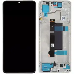 MR3_123508 Дисплей redmi note 13 pro 5g, poco x6, з сенсором, та рамкою білий сервісний оригінал 