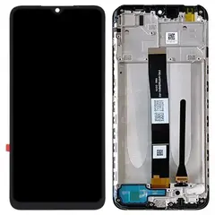 MR3_115234 Дисплей redmi 9a, redmi 9c, redmi 10a (2022), з сенсором, та рамкою midnight black original prc 