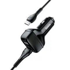 MR3_115611 Авто зарядний пристрій hoco z36 2usb, кабель micro-usb black 