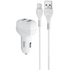 MR3_115612 Авто зарядний пристрій hoco z36 2usb, кабель micro-usb білий 