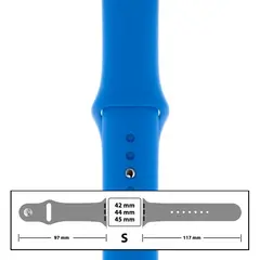 MR3_116094 Ремінець силіконовий для apple watch 42, 44, 45, 49mm розмір s (03) sky blue 