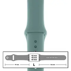 MR3_116112 Ремінець силіконовий для apple watch 42, 44, 45, 49mm розмір l (64) cactus 