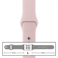 MR3_116130 Ремінець силіконовий для apple watch 42, 44, 45, 49mm розмір l (65) pink sand 