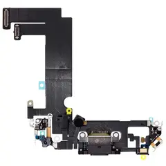 MR3_117632 Шлейф iphone 12 mini з роз'ємом зарядки, аудіо та мікрофоном black оригінал (prc) 