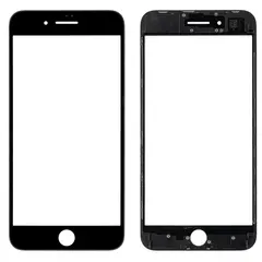 MR3_117766 Скло корпусу для iphone 8 plus з oca-плівкою та рамкою black оригінал (prc) 