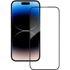 MR3_119247 Скло iphone 14 pro, iphone 15, iphone 16 6.1 (0.3mm, 5d, 10d, чорний) топ без упаковки 