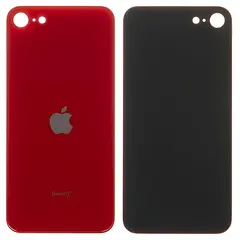 MR3_120949 Задня кришка (скло) iphone se (2020) red (big hole) 