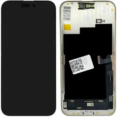 MR3_123015 Дисплей iphone 15 pro max, з сенсором, та рамкою black (yk soft oled), (під заміну ic) 