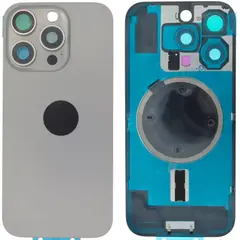 MR3_123476 Задня кришка (скло) iphone 16 pro natural titanium, сервісний оригінал у зборі на рамці 