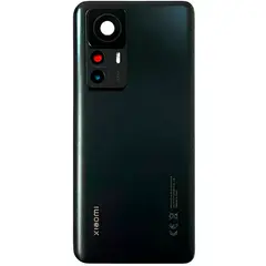 MR3_123733 Задня кришка xiaomi 12t, 12t pro black (зі склом камери) оригінал (prc) 
