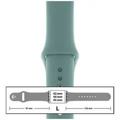 MR3_116112 Ремінець силіконовий для apple watch 42, 44, 45, 49 mm розмір l (64) cactus PRC