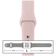 MR3_116130 Ремінець силіконовий для apple watch 42, 44, 45, 49 mm розмір l (65) рожевий sand PRC