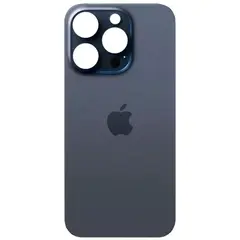 MR3_120673 Задня кришка (скло) iphone 15 pro синій titanium (big hole), сервісний APPLE