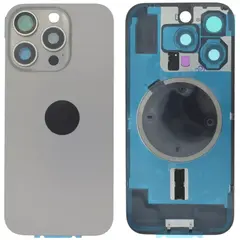 MR3_123476 Задня кришка (скло) для iphone 16 pro natural titanium, сервісний у зборі на рамці APPLE