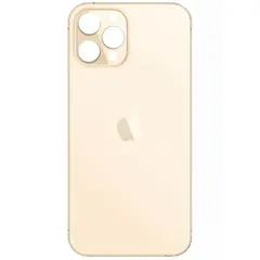 MR3_120020 Задня кришка (скло) iphone 12 pro max gold (big hole), сервісний оригінал 