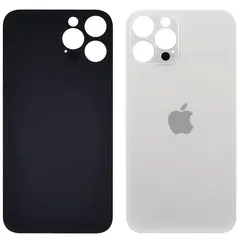 MR3_120021 Задня кришка (скло) iphone 12 pro max silver (big hole), сервісний оригінал 