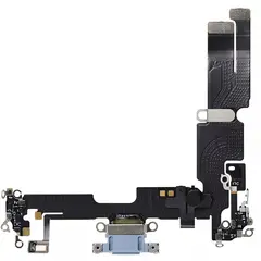 MR3_120503 Шлейф iphone 14 з роз'ємом зарядки, аудіо та мікрофоном blue оригінал (prc) 