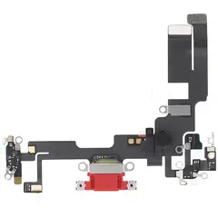 MR3_120504 Шлейф iphone 14 з роз'ємом зарядки, аудіо та мікрофоном red оригінал (prc) 